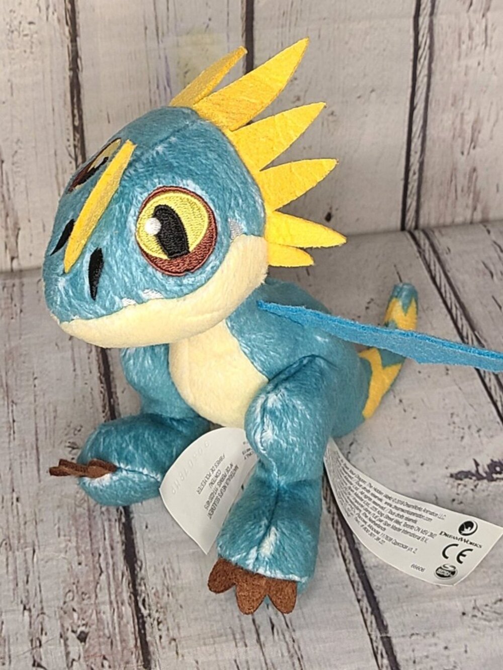 6" 2019 Stormfly Nadder How to Train Your Dragon Blue Yellow Plush Dreamworks
